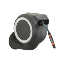 Gardena Wandslangenbox Roll Up 15 Grijs/wit Meter Incl. Tuinspuit -Tuingereedschap 123 745